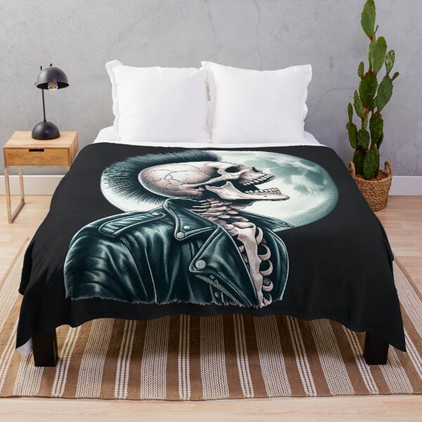 Item preview, Skeleton Howling at the moon designed and sold by CreepyCornerArt.