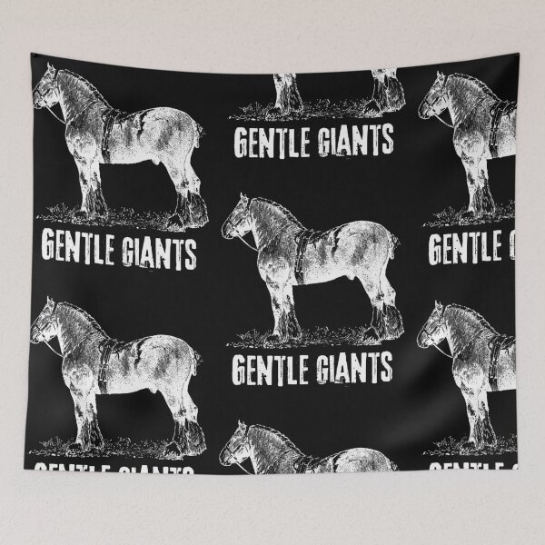 Item preview, Gentle Giants Draft Horses White Line Drawing Design designed and sold by EarthArtDesigns.