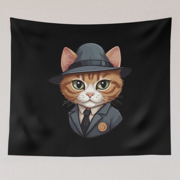Item preview, Detective Cat designed and sold by Getup-clothing.