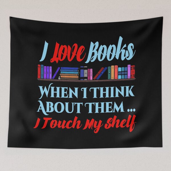 Item preview, I Touch My Shelf Book Lover Humor designed and sold by HavenDesign.