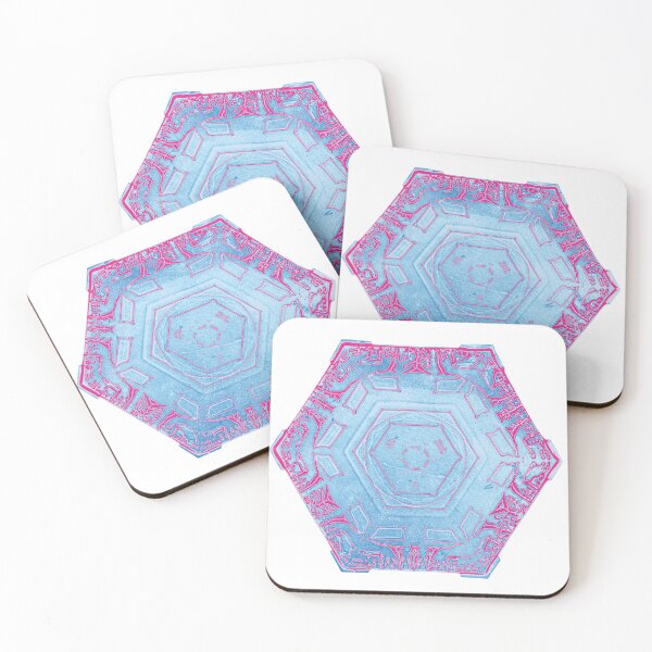 Item preview, Wilson Bentley Lamellar Snowflake - 570, in cotton candy designed and sold by DreamingBeetle.