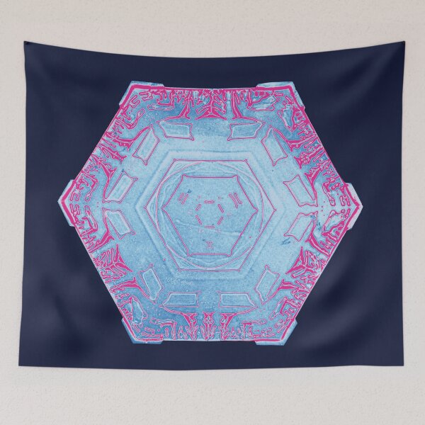 Item preview, Wilson Bentley Lamellar Snowflake - 570, in cotton candy designed and sold by DreamingBeetle.