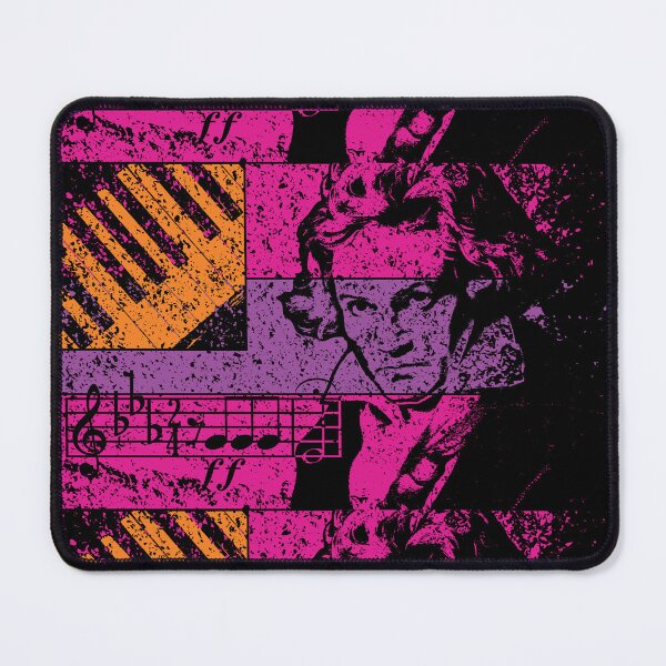 Item preview, 80s style Beethoven Flag with 5th Symphony Notes and Piano Keys | Music Lover's Distressed Art designed and sold by pelagio.