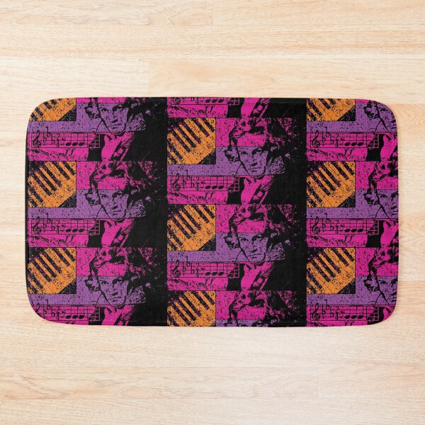 Item preview, 80s style Beethoven Flag with 5th Symphony Notes and Piano Keys | Music Lover's Distressed Art designed and sold by pelagio.