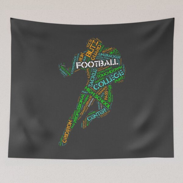Item preview, Football Wordcloud for Darker Backgrounds designed and sold by WordsYouLove.