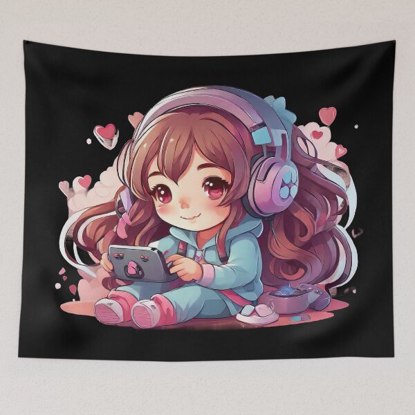Item preview, Cute Cozy Gamer Girl designed and sold by MindSmith.