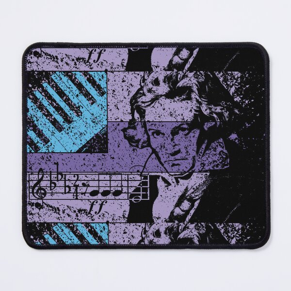 Item preview, 80s style Beethoven Flag with 5th Symphony Notes and Piano Keys | Music Lover's Distressed Art Dark Version designed and sold by pelagio.