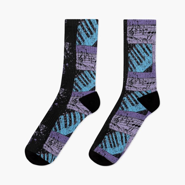 Item preview, 80s style Beethoven Flag with 5th Symphony Notes and Piano Keys | Music Lover's Distressed Art Dark Version designed and sold by pelagio.