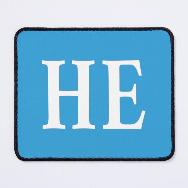 Item preview, HE Initials Monogram Elegant White Letters designed and sold by Jeallan Designs.