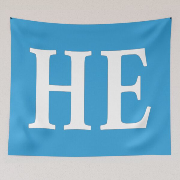 Item preview, HE Initials Monogram Elegant White Letters designed and sold by Jeallan Designs.