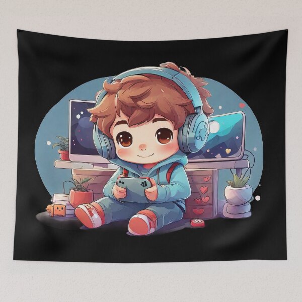Item preview, Cute Cozy Gamer Boy designed and sold by MindSmith.