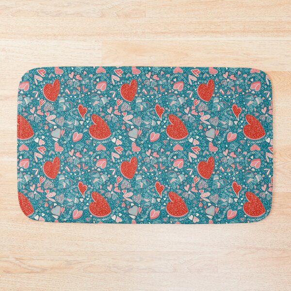 Item preview, Hearts of Whimsy on Teal designed and sold by Maryann Candito.