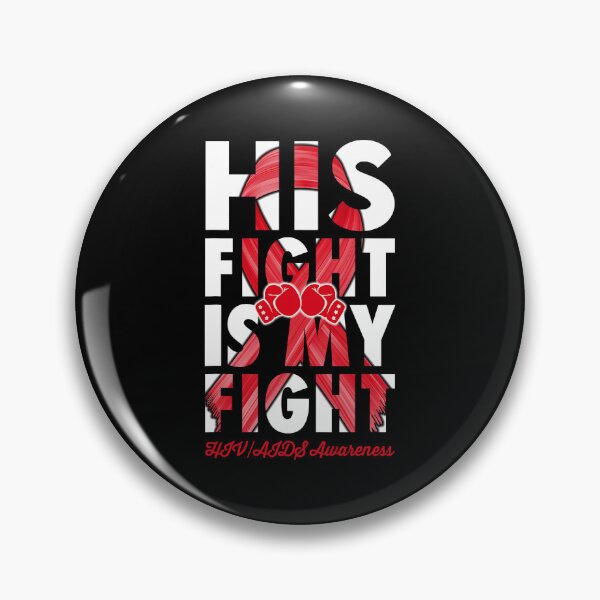 Item preview, His Fight Is My Fight HIVAIDS Awareness Red Ribbon designed and sold by EagmianPheolea.