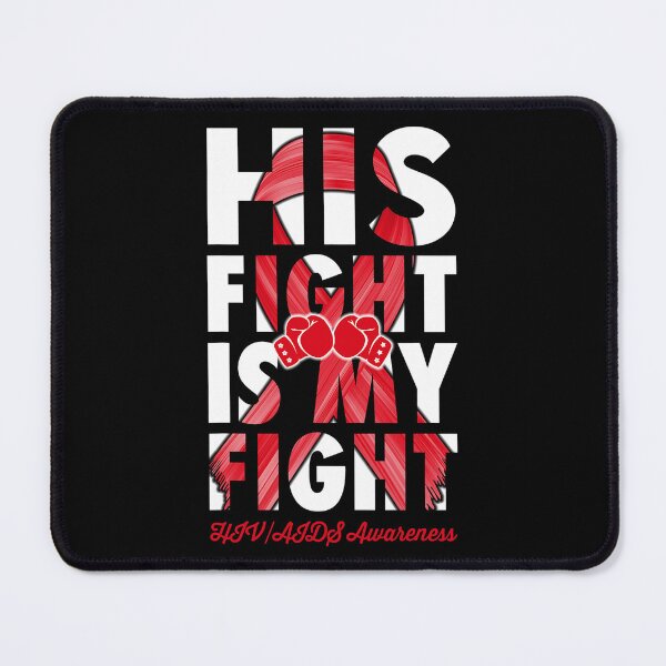Item preview, His Fight Is My Fight HIVAIDS Awareness Red Ribbon designed and sold by EagmianPheolea.