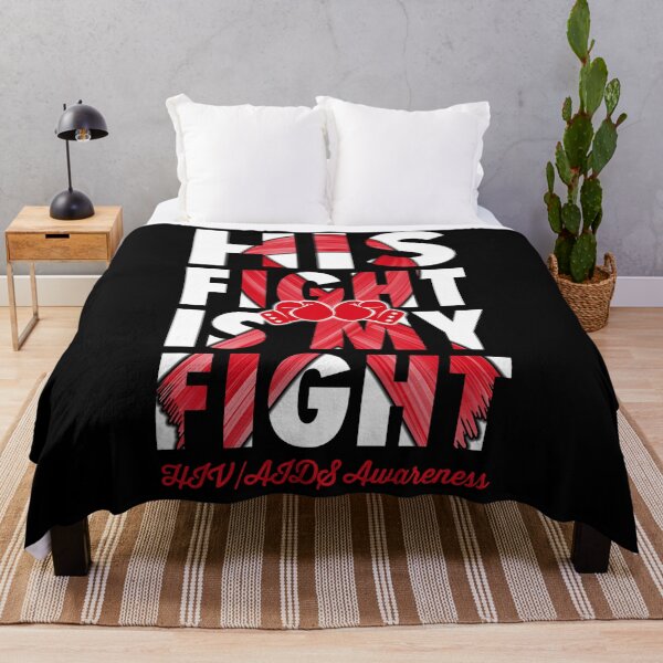 Item preview, His Fight Is My Fight HIVAIDS Awareness Red Ribbon designed and sold by EagmianPheolea.
