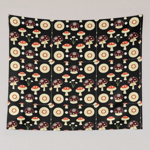 Item preview, fungal pattern designed and sold by PatronesKawai.