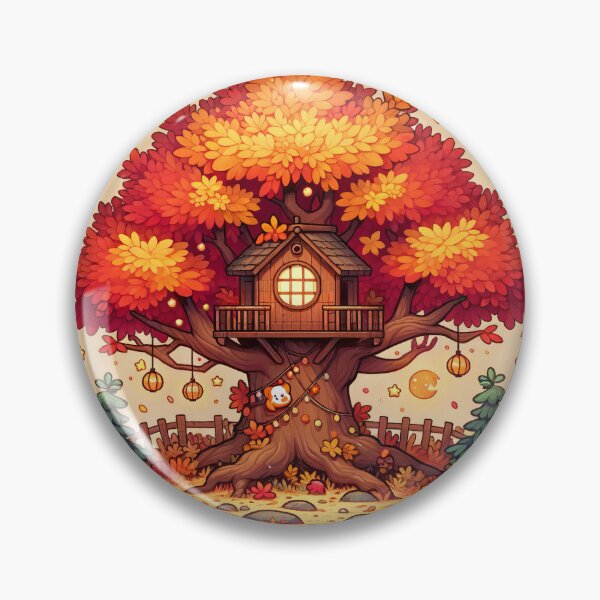 Item preview, Enchanted Arboretum: Cozy Treehouse Amidst Fall Foliage" designed and sold by kawaiidoodlesuk.