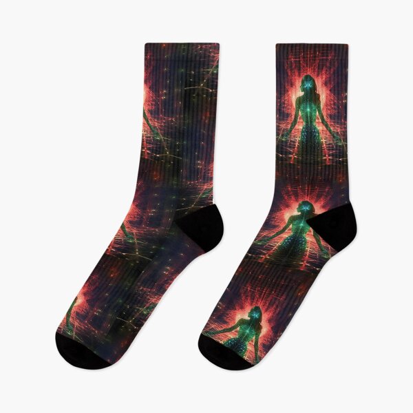 Item preview, Female figure in digital grids style designed and sold by AI-Only Creations.