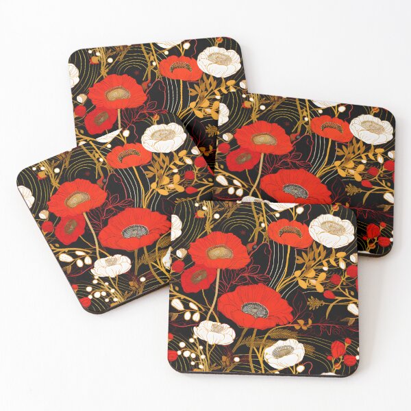 Item preview, Scarlet and White Poppies Dance II designed and sold by the-lamplighter.