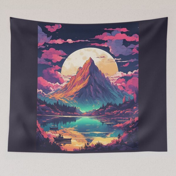 Item preview, Autumn Moonset From The Shore designed and sold by SilverSunStudio.