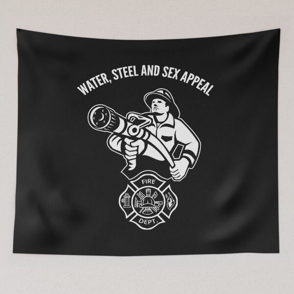 Item preview, Firefighter Fireman Fire Department Sex Appeal Retro T-Shirt designed and sold by stearman.