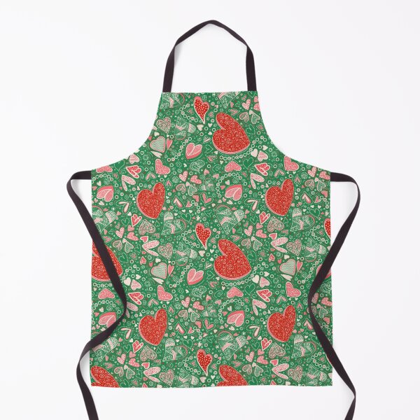 Item preview, Hearts of Whimsy on Christmas green designed and sold by Maryann Candito.