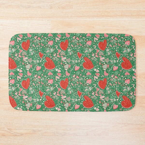 Item preview, Hearts of Whimsy on Christmas green designed and sold by Maryann Candito.