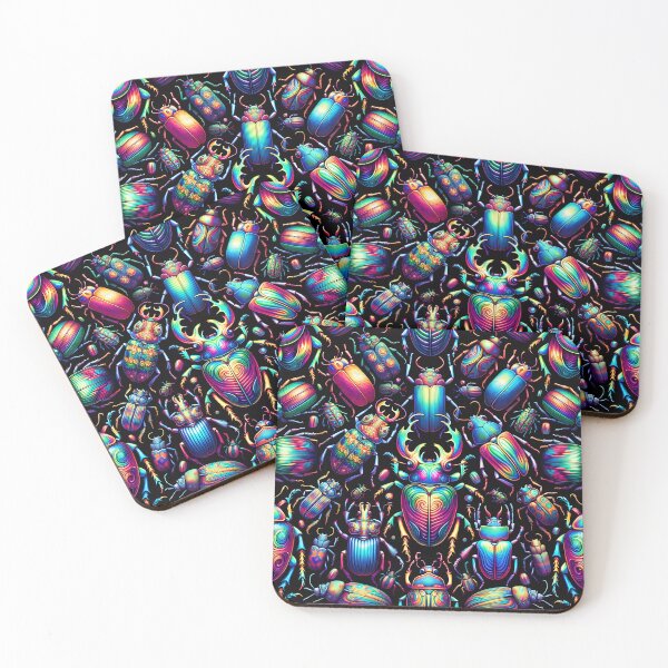 Item preview, Iridescent Beetles Pattern designed and sold by NeatSplash.