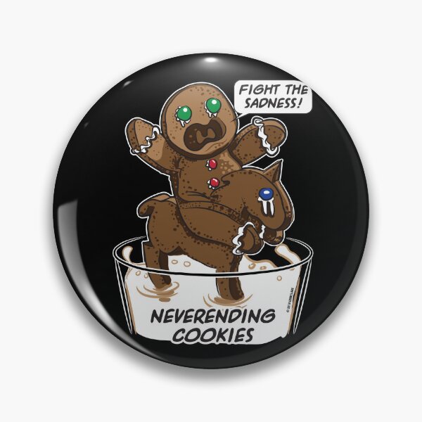 Item preview, FIGHT THE SADNESS, GINGERBREAD MAN ON A HORSE, IN THE SWAMP (MILK) OF SADNESS  designed and sold by eShirtLabs.