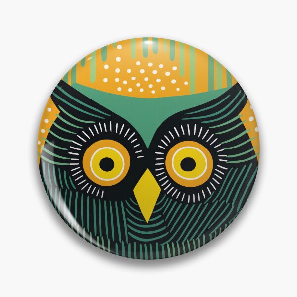 Item preview, Emerald Chic Owl designed and sold by EnchantArtCo.