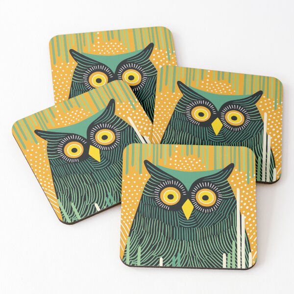 Item preview, Emerald Chic Owl designed and sold by EnchantArtCo.