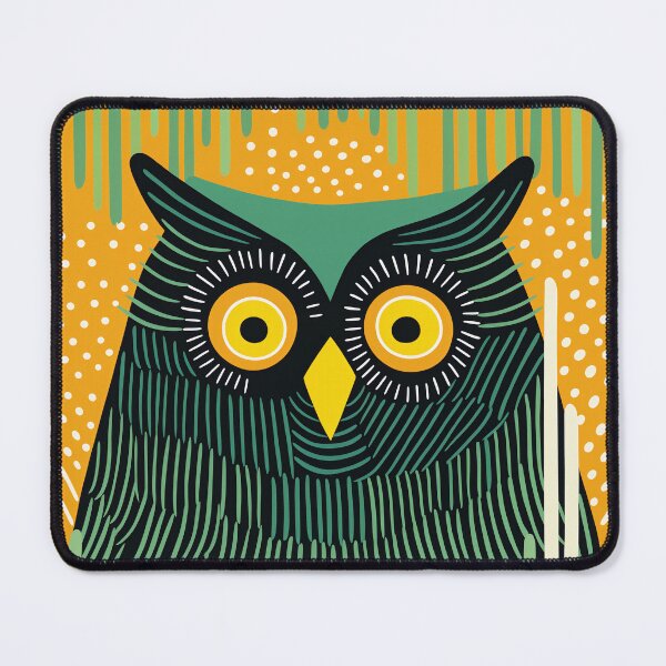 Item preview, Emerald Chic Owl designed and sold by EnchantArtCo.