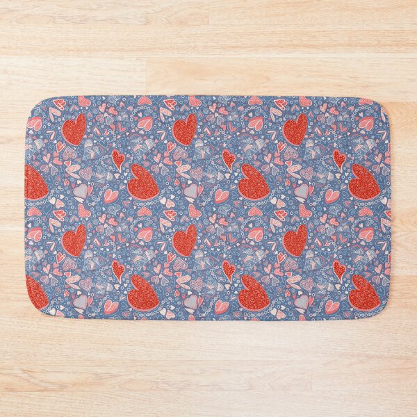 Item preview, Hearts of Whimsy on Denim blue designed and sold by Maryann Candito.