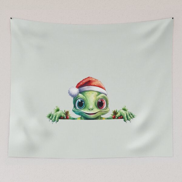 Item preview, Winter Frog in a Santa Hat designed and sold by MargaretFasDes.