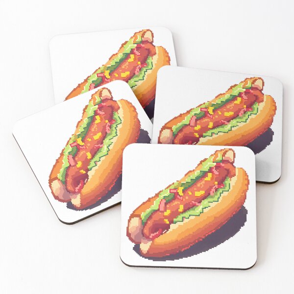 Item preview, Delicious Hotdog - Pixel food art designed and sold by octoboobs.