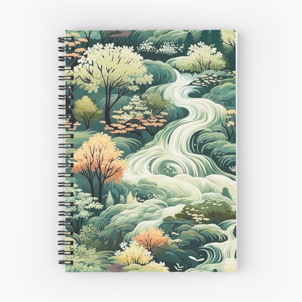 Item preview, Waterfall Pattern, Green designed and sold by purelypatterns.