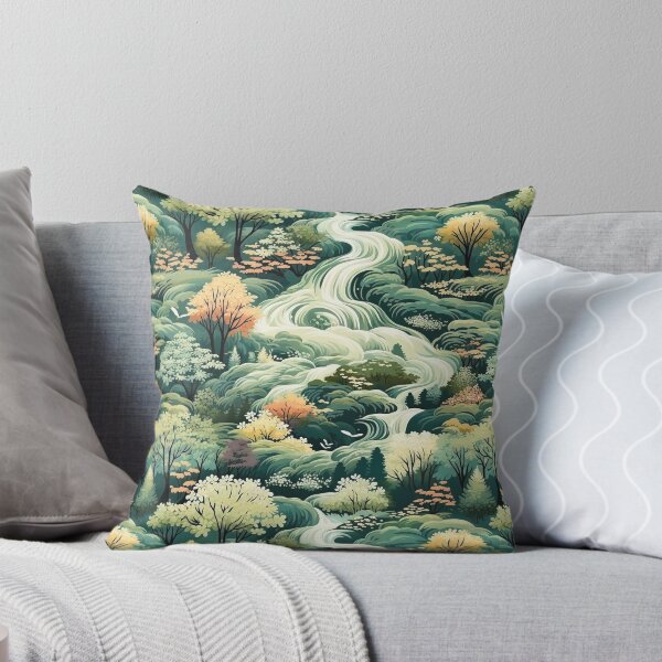 Item preview, Waterfall Pattern, Green designed and sold by purelypatterns.