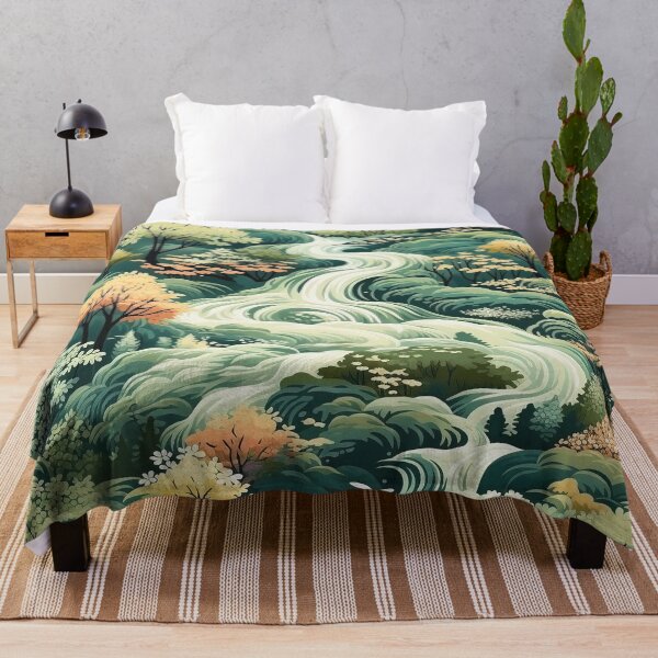 Item preview, Waterfall Pattern, Green designed and sold by purelypatterns.
