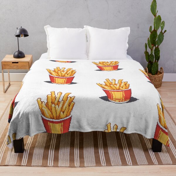 Aperçu de l'œuvre Frites mignonnes en pixel art - Pixel food art créée et vendue par octoboobs.