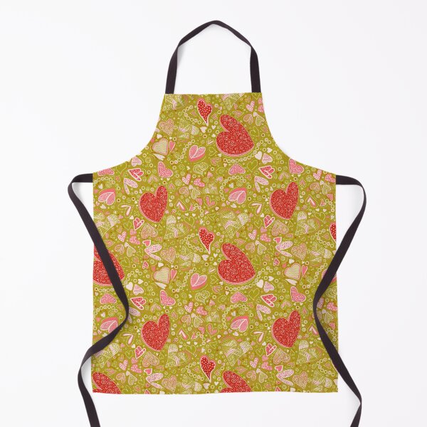 Item preview, Hearts of Whimsy on Mustard yellow designed and sold by Maryann Candito.