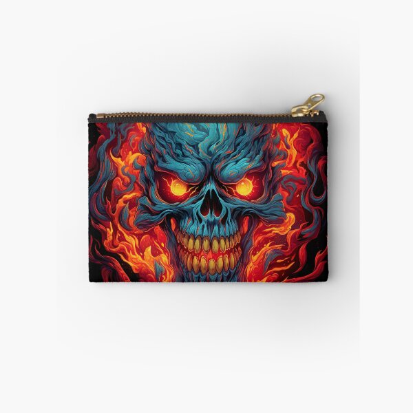 Item preview, Fiery Skull on Burning Background designed and sold by mittie101.