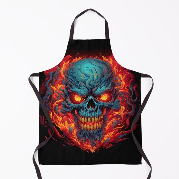 Item preview, Fiery Skull on Burning Background designed and sold by mittie101.
