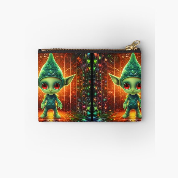 Item preview, Christmas elf in digital grids style designed and sold by AI-Only Creations.
