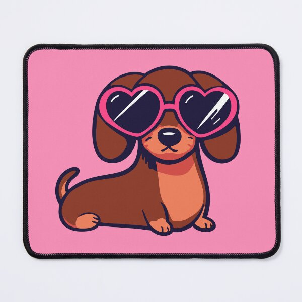 Item preview, Dachshund Heartshaped Sunglasses Doxie designed and sold by Creative Visions Art.
