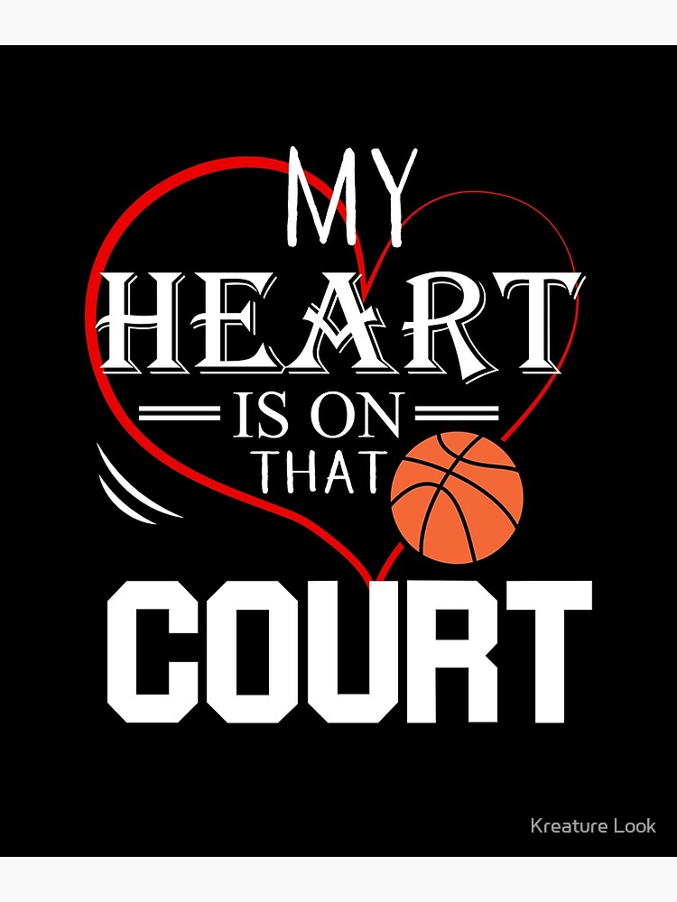 Basketball Heart Drôle Cadeau de joueur de basket-ball Autocollant