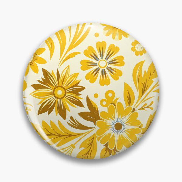 Item preview, Vintage Yellow Flowers Pattern designed and sold by NeatSplash.