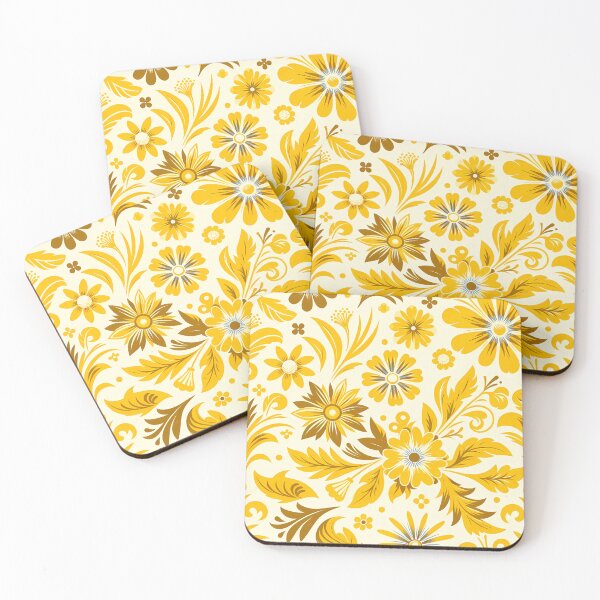 Item preview, Vintage Yellow Flowers Pattern designed and sold by NeatSplash.