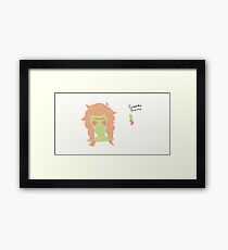 cartoon girl Framed Print
