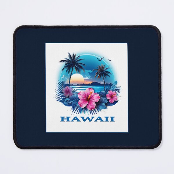 Item preview, Hawaii, cute blue print designed and sold by silent-violin.