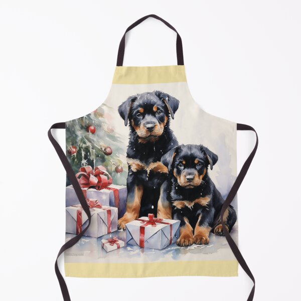 Item preview, Rottweilers navideños (acuarela) designed and sold by Samuelsboro.